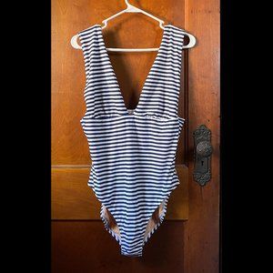 J.Crew Factory Striped Swimsuit NWT Size XL